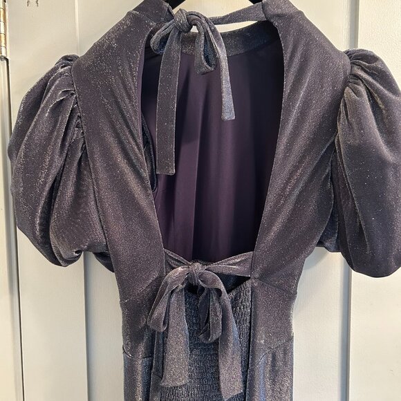 Rotate Puff Sleeved, Backless Party Dress - Picture 2 of 2